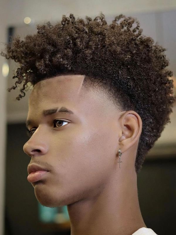 Burst Fade Mohawk Afro