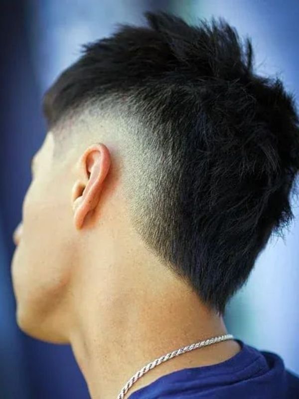 Burst Fade Mohawk for Thick Hair