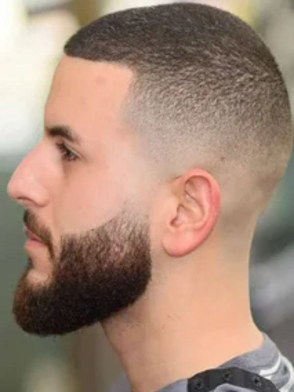 Buzz Cut with Temple Fade