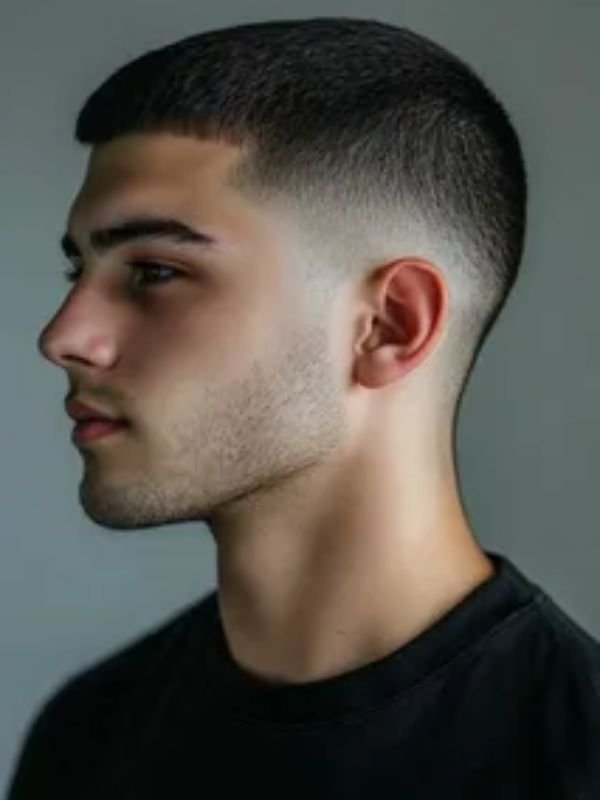 Crew Buzz Cut with Low Taper Fade