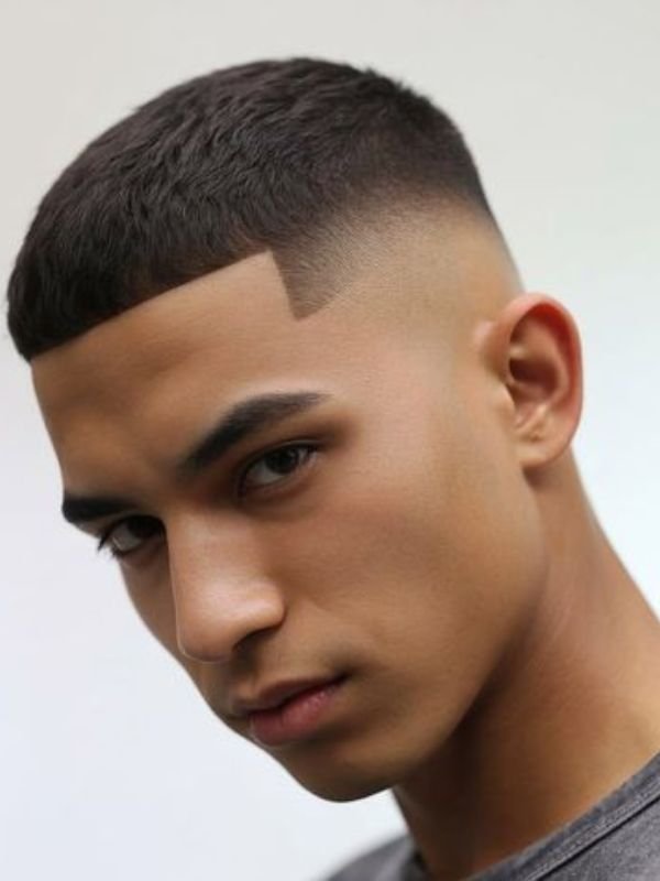 High Contrast Low Taper Fade Buzz Cut