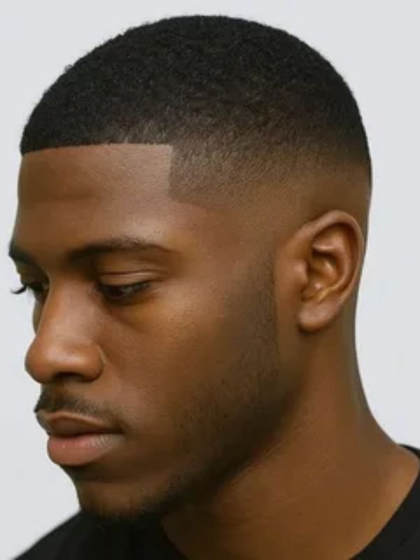 Low Taper Fade Buzz Cut for Black Men