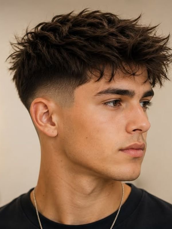 Low Taper Fade Textured Crop Haircut for Teen Boys