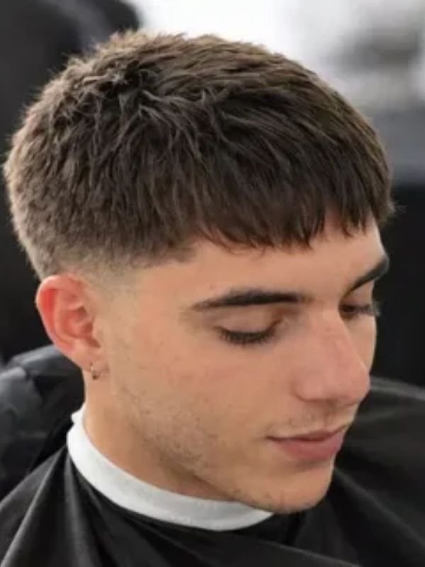 Low taper fade buzz cut straight Hair