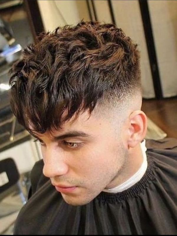 Messy Low Taper Fade Textured Crop Haircut