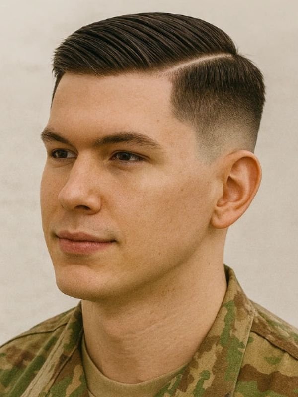 Military Low Taper Fade Buzz Cut