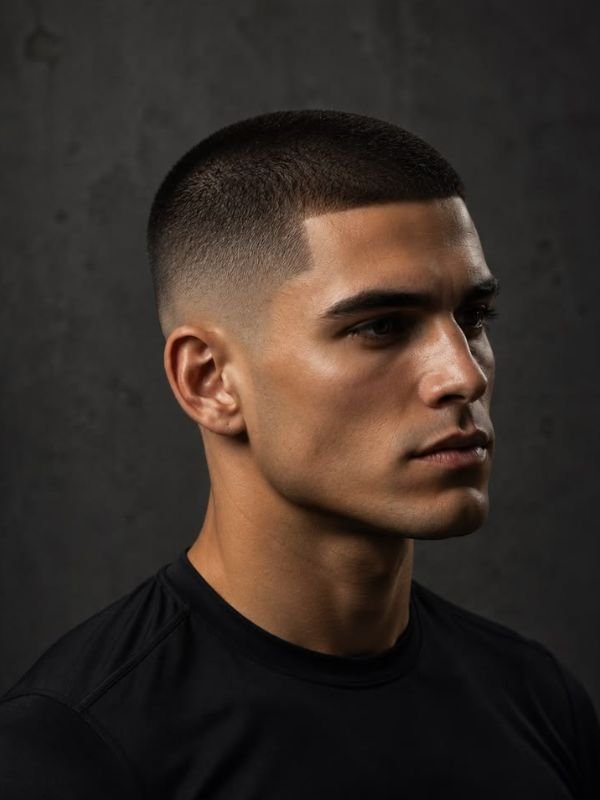 Modern Low Taper Fade Buzz Cut