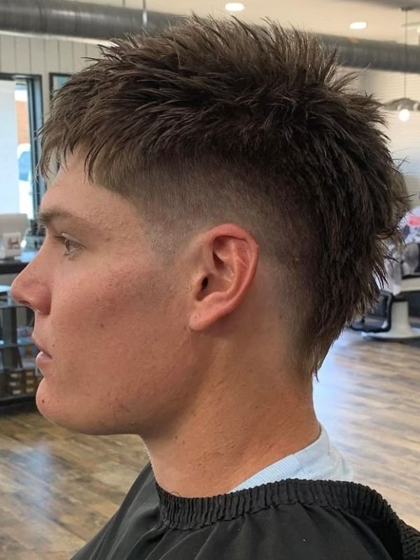 Spiky Burst Fade Mohawk