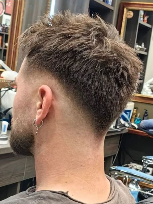 Tapered Burst Fade Mohawk