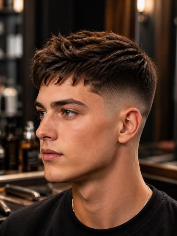 Trending Low Taper Fade Textured Crop Haircut