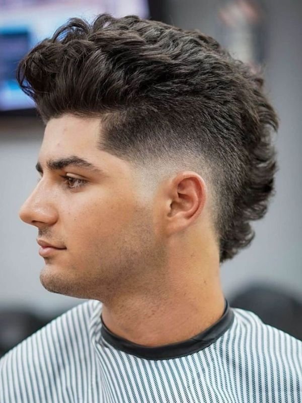 Wavy Burst Fade Mohawk