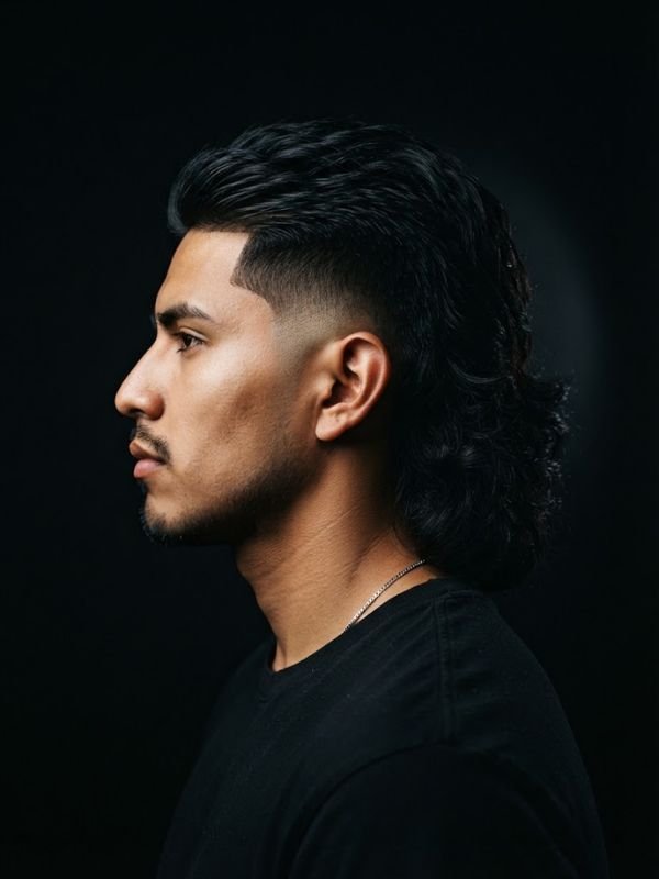 Burst Fade Mexican Mullet