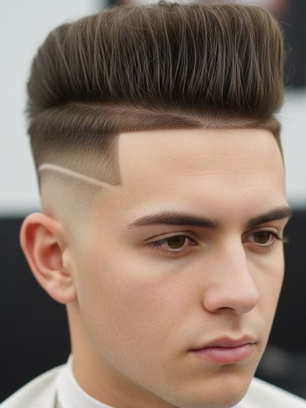 Low fade with one thin side line