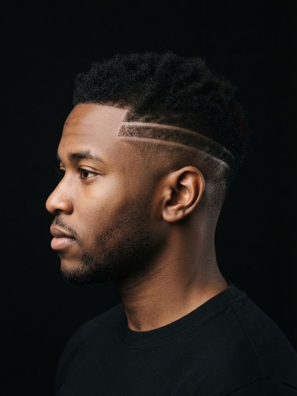 Two lines on the side of the head